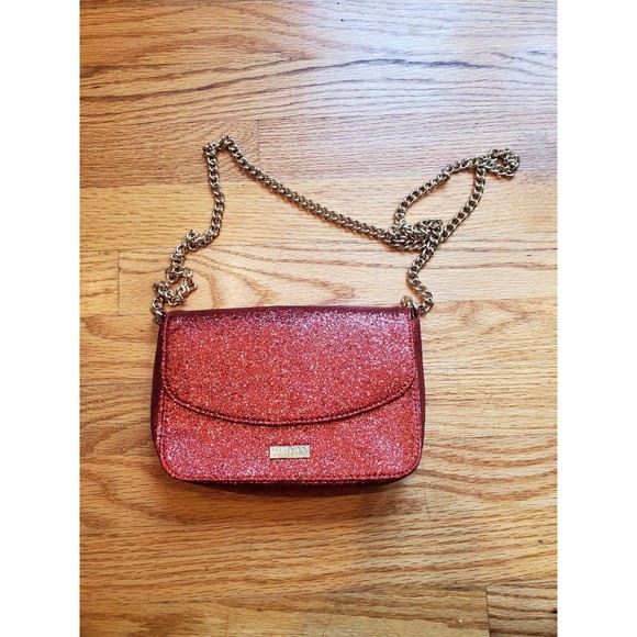 Jimmy Choo Handbags - Jimmy Choo Parfums Red Sparkly Purse With Chain Strap